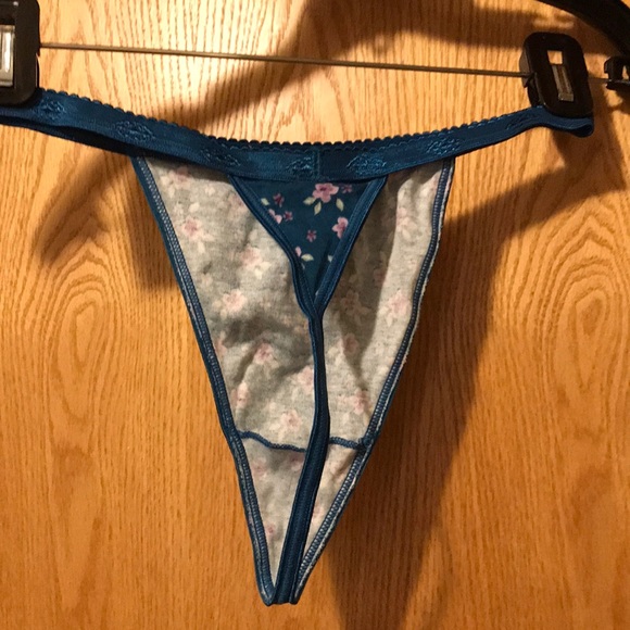 Vintage Intimates & Sleepwear New Vintage 9s Delicates Cotton Teal Floral Very High Cut